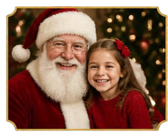 santa with smiling young girl